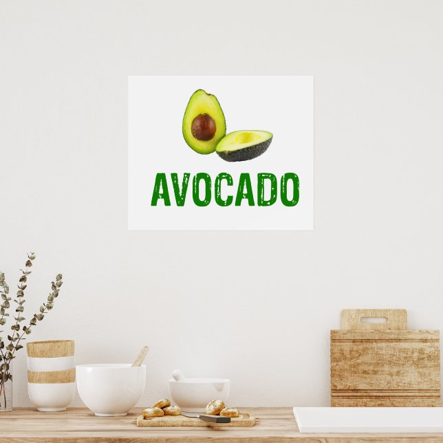 Avocado, I kärlek avocado Poster (Kök)