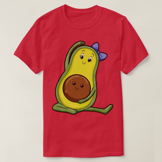 Avocado i Yoga med Baby T Shirt (Design framsida)
