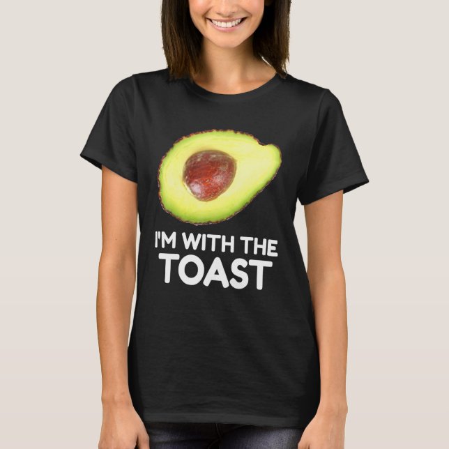 Avocado, I'm With The Toast, Couples Halloween Cos T Shirt (Framsida)