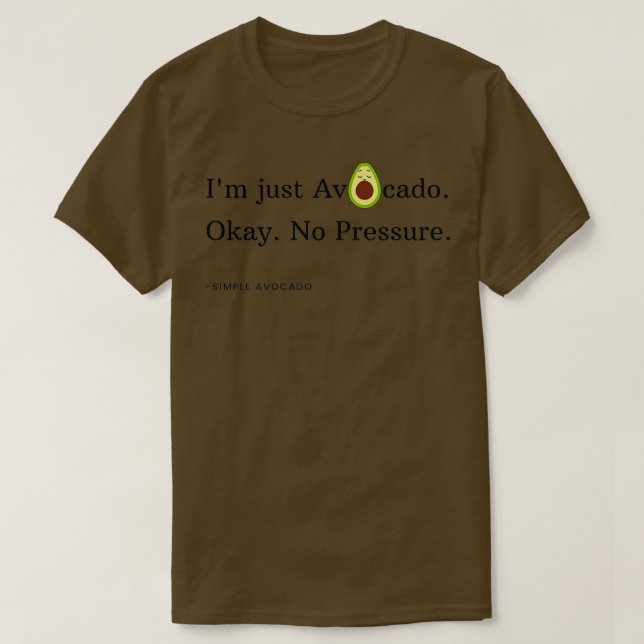 Avocado, inget tryck. t shirt (Design framsida)