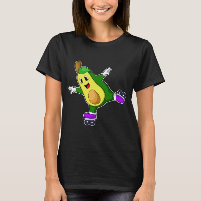Avocado Inline skridskor för rullskridskor T Shirt (Framsida)