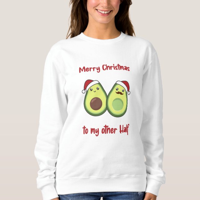 Avocado jul Ljus Funny Avocados T Shirt (Framsida)