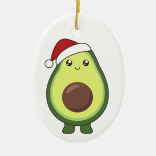 Avocado jul Ljus Funny Avocados Vuxen Clot Julgransprydnad Keramik