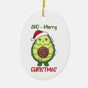 Avocado jul Ljus Funny Avocados Vuxen Clot Julgransprydnad Keramik