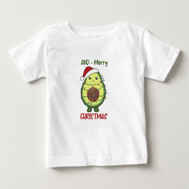 Avocado jul Ljus Funny Avocados Vuxen Clot T Shirt (Framsida)