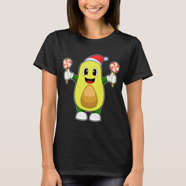 Avocado jul Lollipop T Shirt (Framsida)