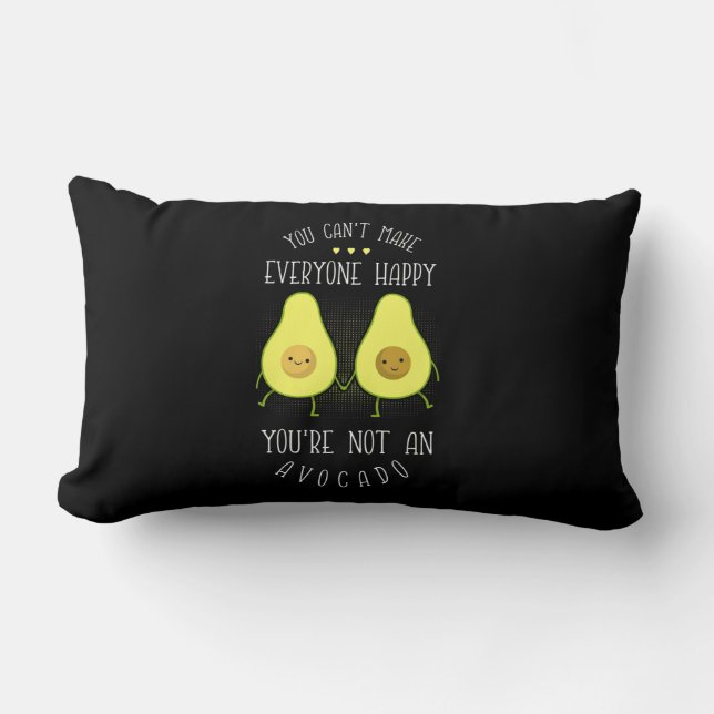 Avocado kan göra alla Lycklig Lumbarkudde (Framsida)