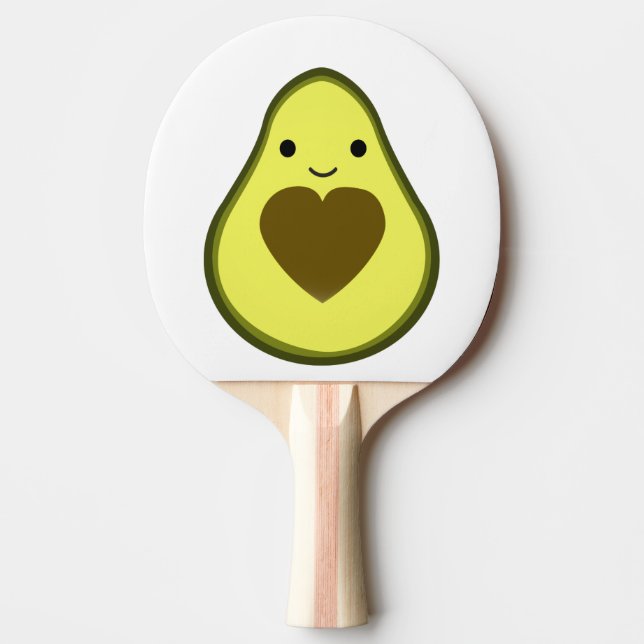Avocado Kärlek Cute Avocado med hjärtsten Pingisracket (Framsidan)