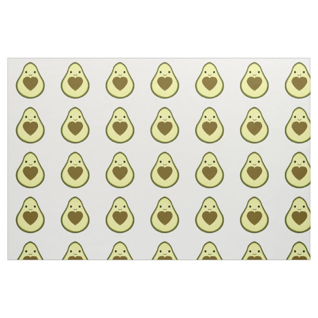 Avocado Kärlek Cute Avocado med hjärtsten Tyg (Fat Quarter)