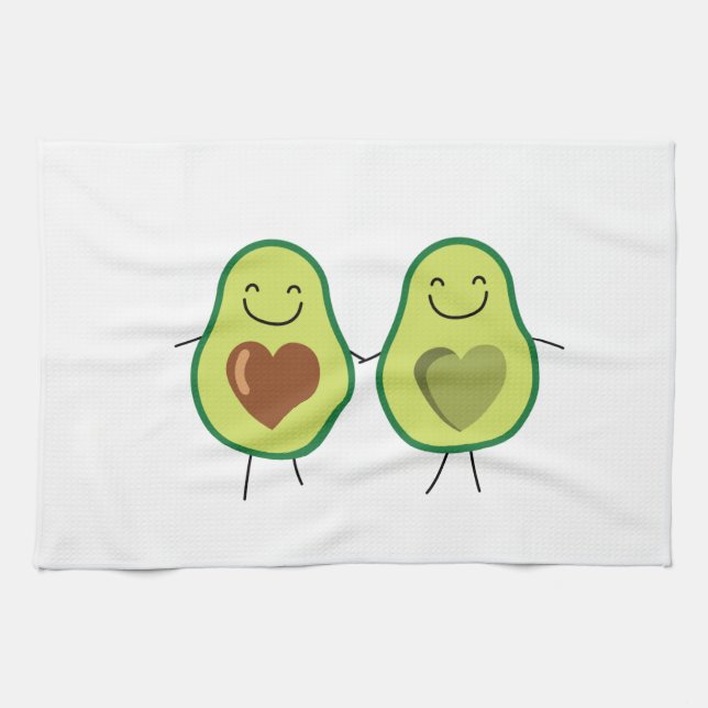 Avocado Kärlek Kökshandduk (Horisontell)