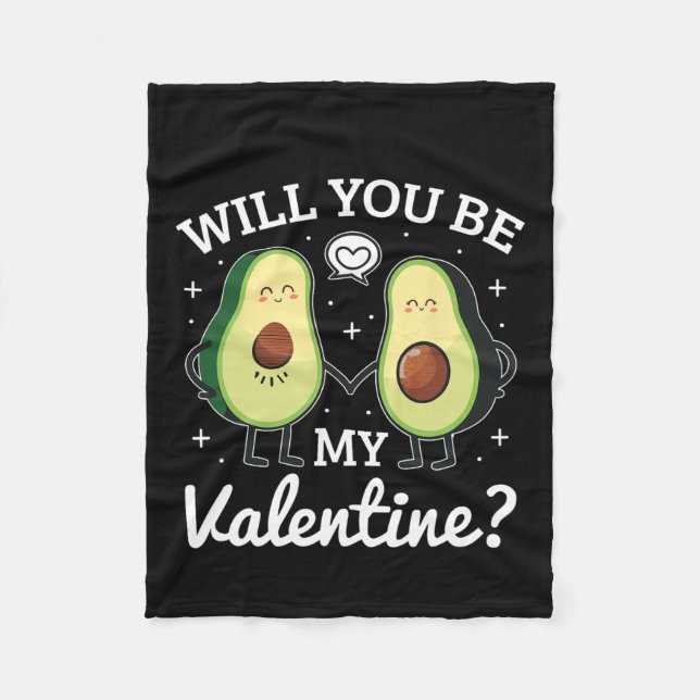 Avocado Kärlek Loving Valentine Fleecefilt (Framsidan)