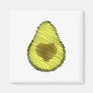 Avocado Kärlek Scribble Magnet