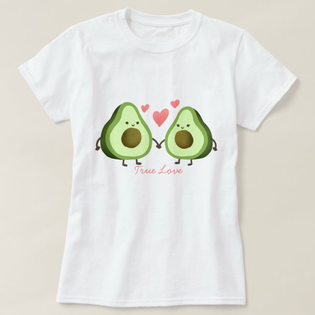 Avocado Kärlek T Shirt (Design framsida)