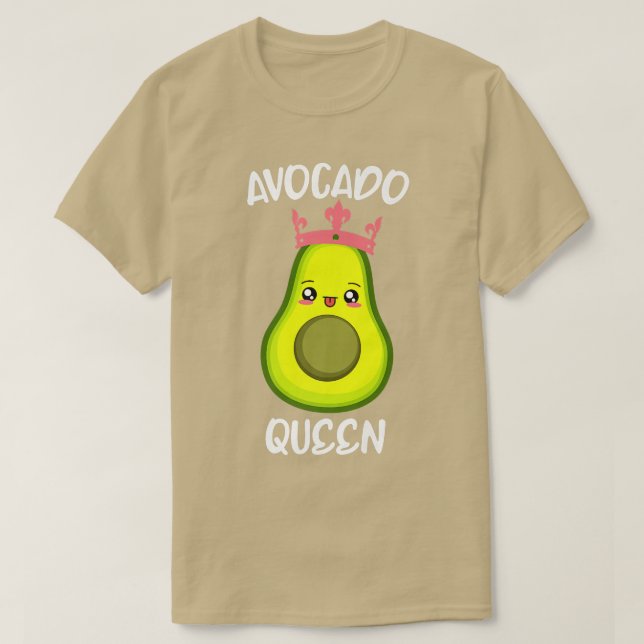 Avocado Kärlek Vegan Vegetarian Queen Fleita T Shirt (Design framsida)