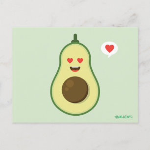 Avocado Kärlek Vykort