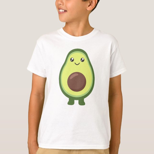 Avocado Kawaii Eat Sweet Avocados T Shirt (Framsida)