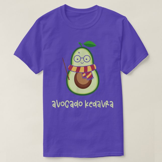 Avocado Kedavra Sunglasses Wizard Vegan Magician F T Shirt (Design framsida)