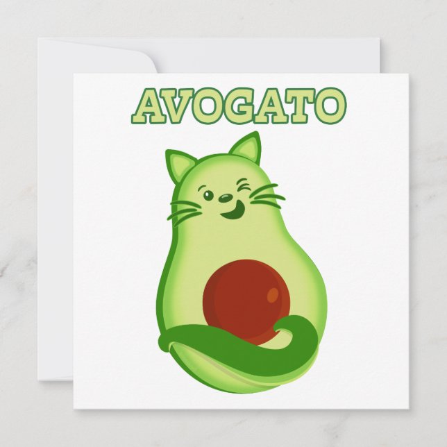 Avocado Keto Kattunge Winking åt dig (Framsida)