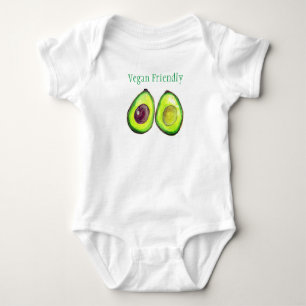 Avocado Kids Text Vegan Food Healthy Fruit Baby T Shirt