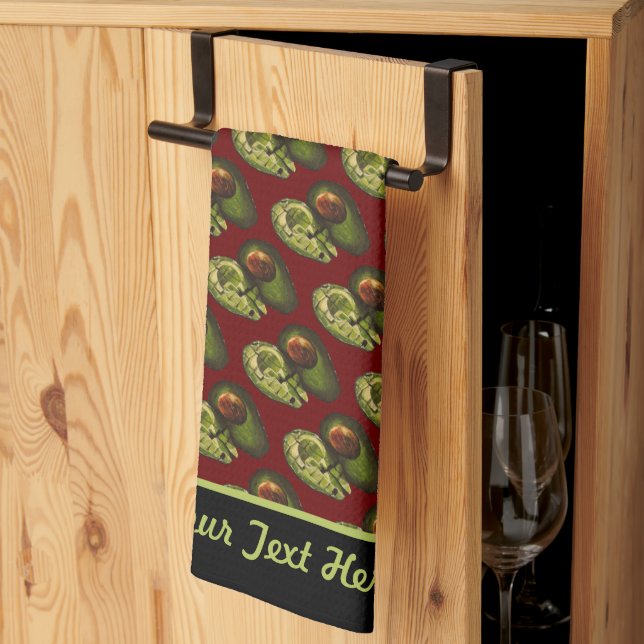 Avocado Kitchen Towel - Anpassning som tillval Kökshandduk (Thirds Fold)