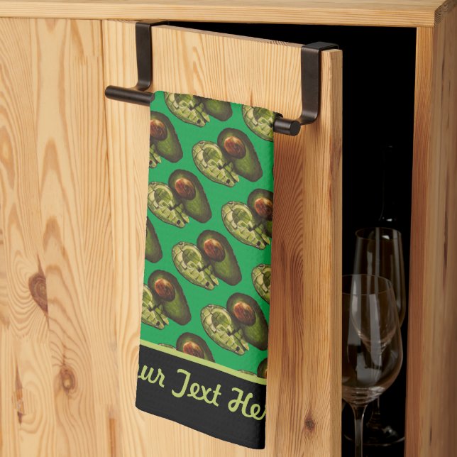 Avocado Kitchen Towel - Anpassning som tillval Kökshandduk (Thirds Fold)