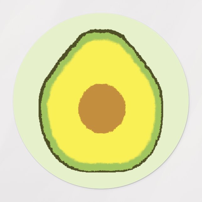 Avocado Klistermärke (Design 3)