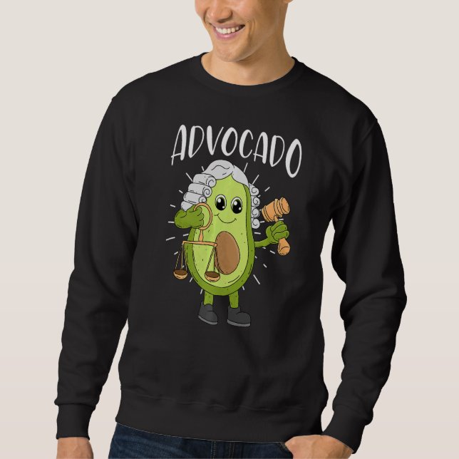 Avocado Law Study y Student Advocate Lawyers Lång Ärmad Tröja (Framsida)