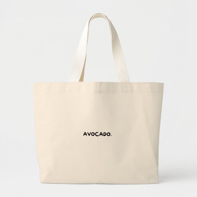 Avocado. Lettering av tote Bag i svart Jumbo Tygkasse (Framsidan)