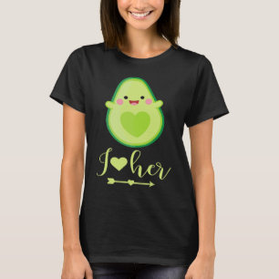 Avocado lite i Kärlek er partner Alla hjärtans dag T Shirt