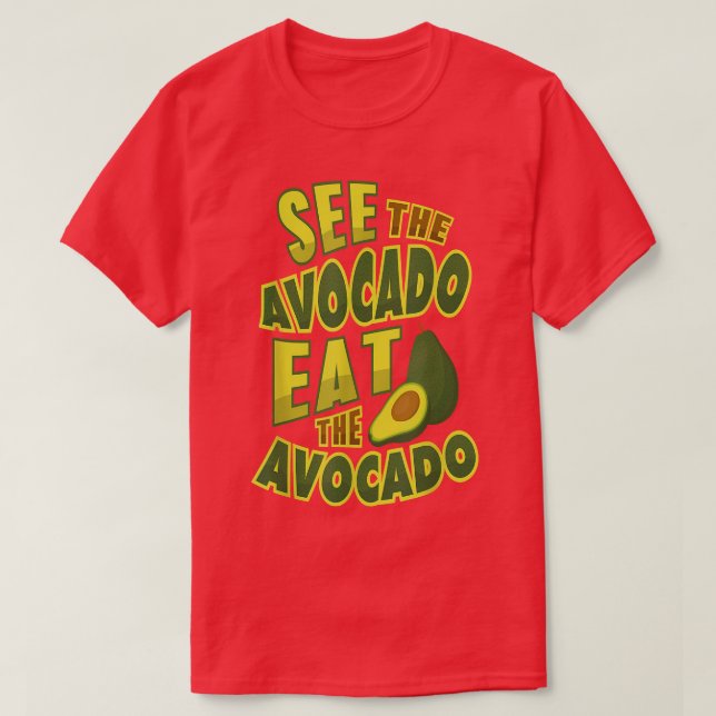 Avocado Lover Vegan FunnyGift  T Shirt (Design framsida)