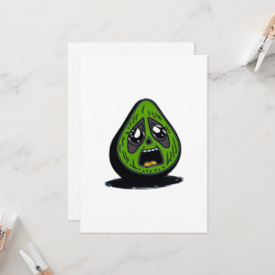Avocado lustig ansikte inbjudningar