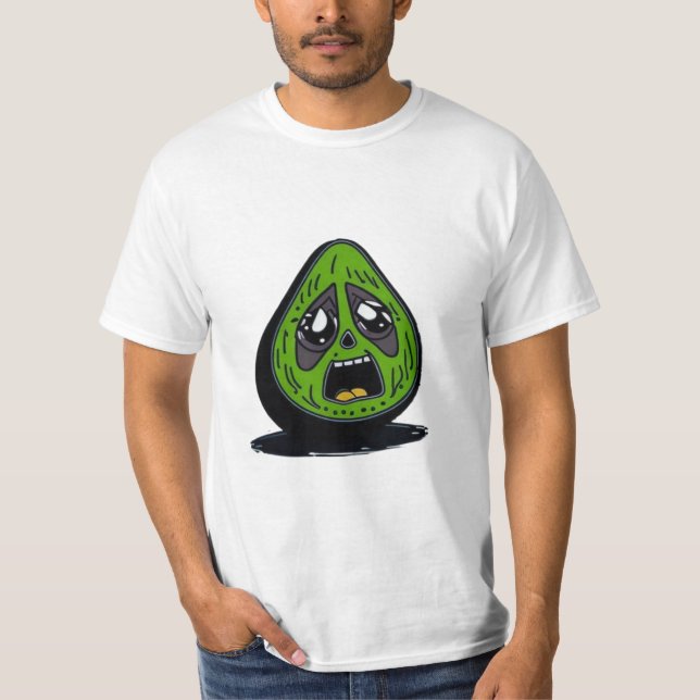 Avocado lustig ansikte t shirt (Framsida)