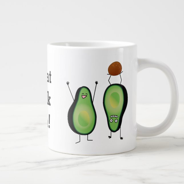 Avocado lustig grönt jumbo mugg (Höger)