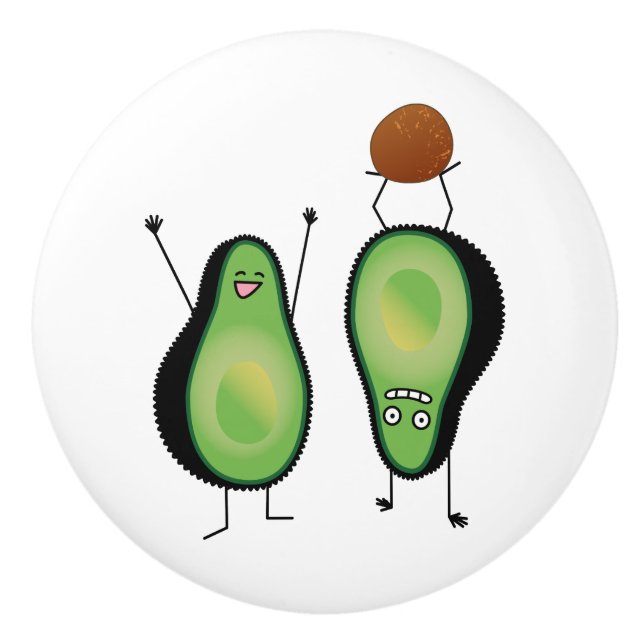 Avocado lustig grönt knopp (Framsidan)