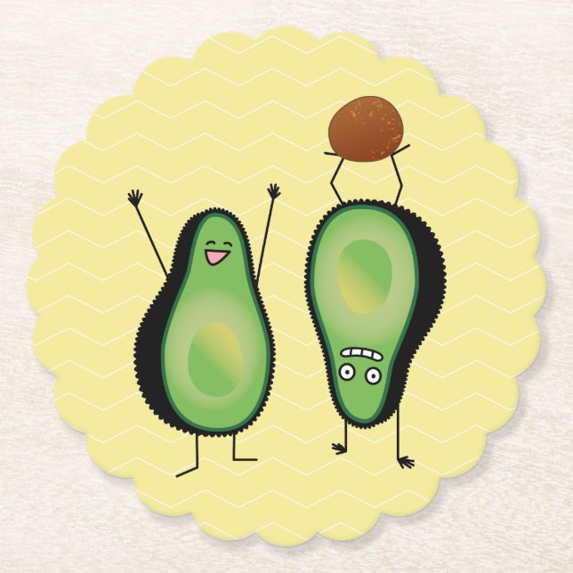 Avocado lustig grönt underlägg papper (Framsida)
