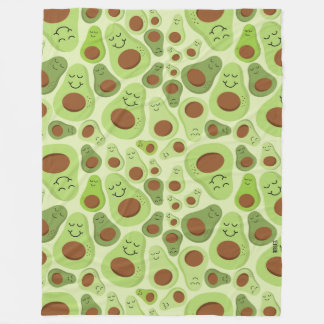 Avocado Lycklig Little Avos Hass Avocados Mönster Fleecefilt