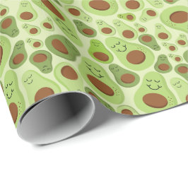 Avocado Lycklig Little Avos Hass Avocados Mönster Presentpapper