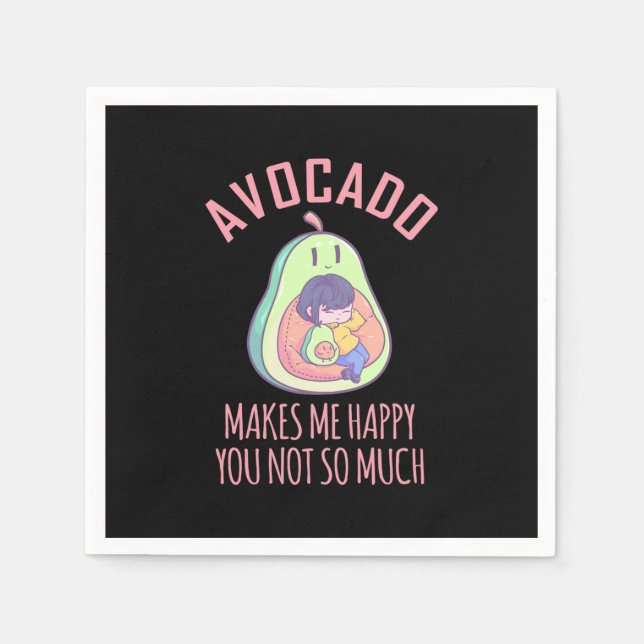 Avocado Makes Me Lycklig Pappersservett (Framsidan)