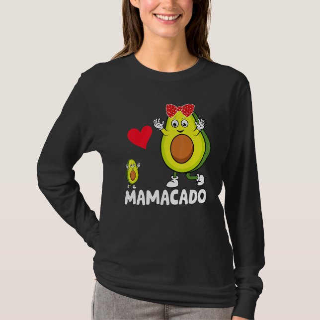 Avocado Mamma Avocado Mamma Mamacado Avo Mors dag T Shirt (Framsida)