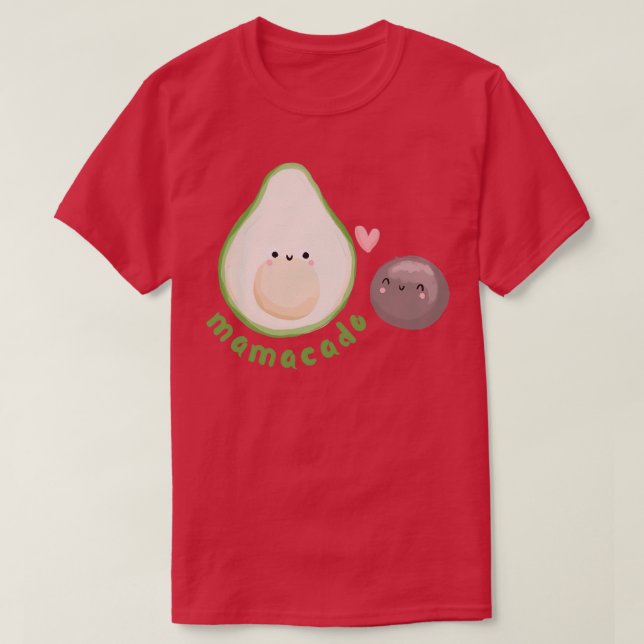 Avocado mamma och ba1 t shirt (Design framsida)
