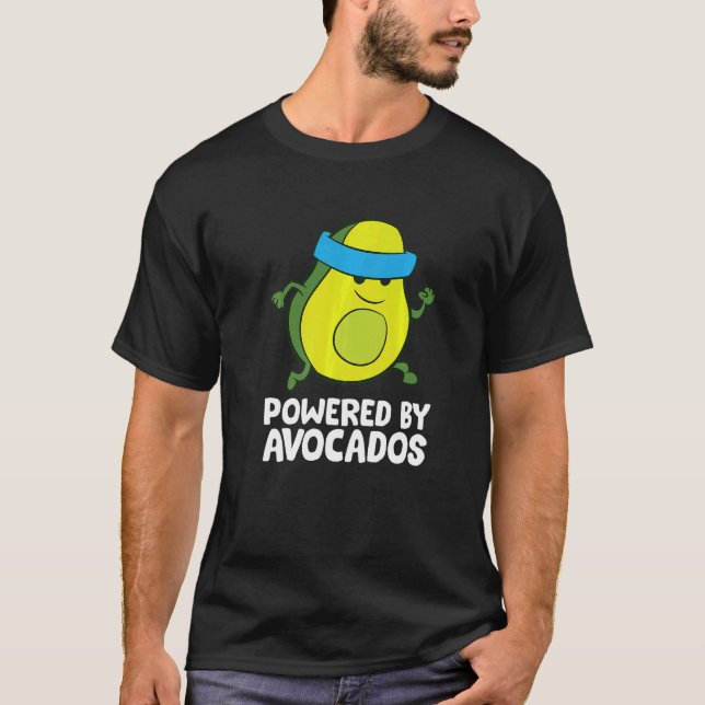 Avocado Marathon kör Avocado med Avocad-teknik T Shirt (Framsida)