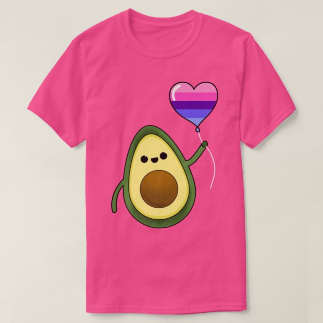 Avocado med allsidig Pride-ballon T Shirt (Design framsida)