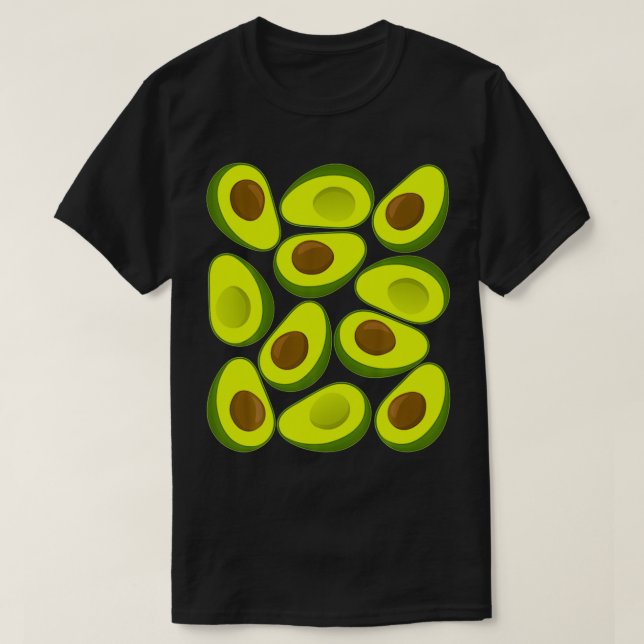 Avocado Mönster Avocados T Shirt (Design framsida)