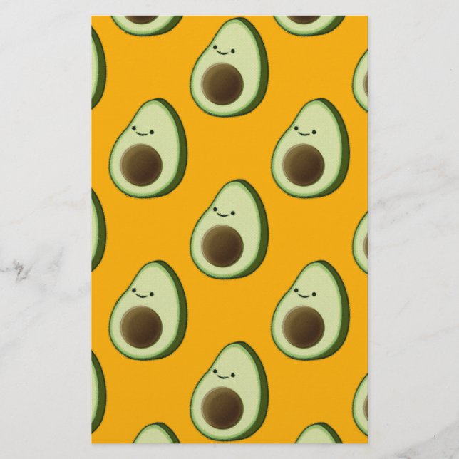 Avocado Mönster Brevpapper (Framsida)