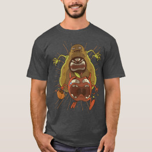 Avocado Monster Coola Roligt Retro Tecknad Art T Shirt