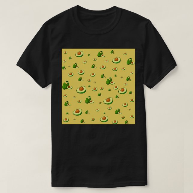 Avocado Mönster Design Classic TShirt T Shirt (Design framsida)