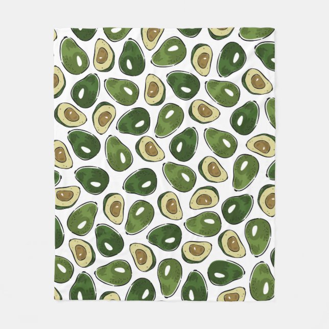 Avocado mönster fleecefilt (Framsidan)