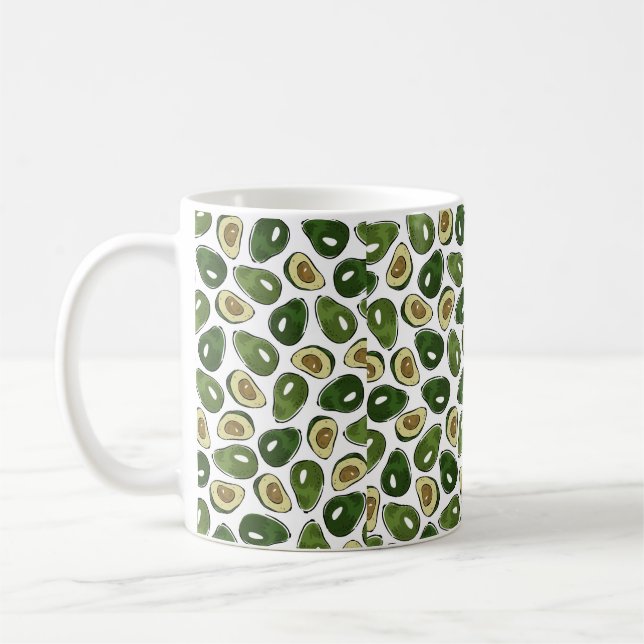 Avocado mönster kaffemugg (Vänster)