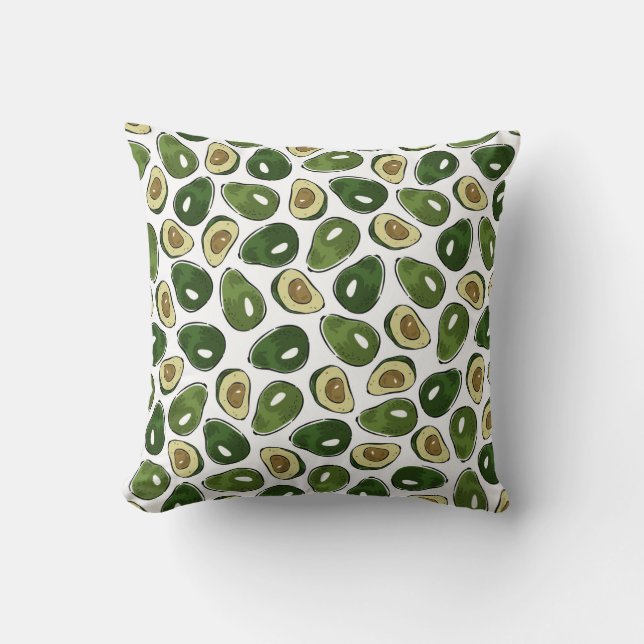 Avocado mönster kudde (Framsida)