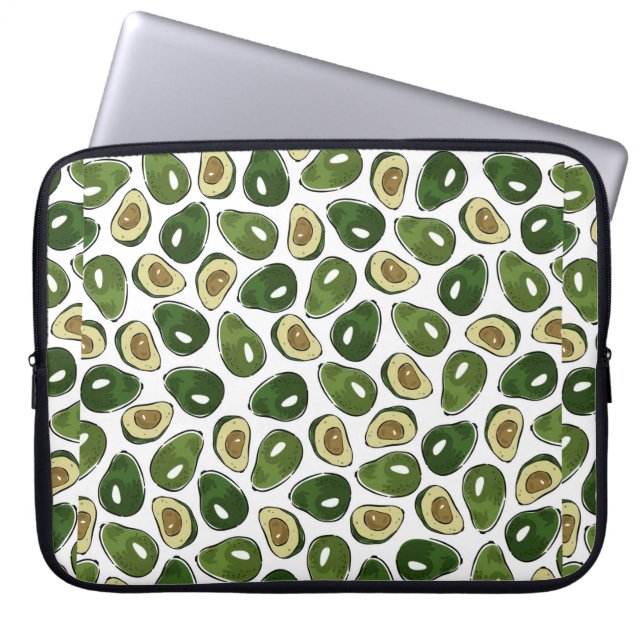 Avocado mönster laptop fodral (Framsidan)